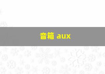 音箱 aux